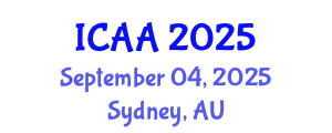 International Conference on Aeronautics and Aeroengineering (ICAA) September 04, 2025 - Sydney, Australia