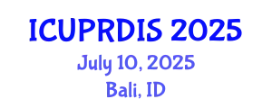 International Conference on Urban Planning, Regional Development and Information Society (ICUPRDIS) July 10, 2025 - Bali, Indonesia