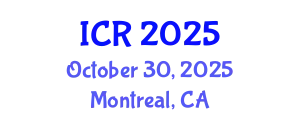 International Conference on Rheology (ICR) October 30, 2025 - Montreal, Canada