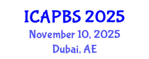 International Conference on Applied Psychology and Behavioral Sciences (ICAPBS) November 10, 2025 - Dubai, United Arab Emirates