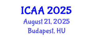 International Conference on Aeronautics and Aeroengineering (ICAA) August 21, 2025 - Budapest, Hungary