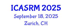 International Conference on Applied Statistics and Research Methods (ICASRM) September 18, 2025 - Zurich, Switzerland