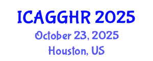 International Conference on Anti-Corruption, Good Governance and Human Rights (ICAGGHR) October 23, 2025 - Houston, United States