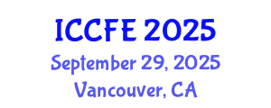 International Conference on Chemical and Food Engineering (ICCFE) September 29, 2025 - Vancouver, Canada