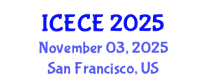 International Conference on Electrical and Control Engineering (ICECE) November 03, 2025 - San Francisco, United States