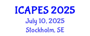 International Conference on Aerospace, Propulsion and Energy Sciences (ICAPES) July 10, 2025 - Stockholm, Sweden