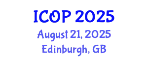 International Conference on Optics and Photonics (ICOP) August 21, 2025 - Edinburgh, United Kingdom