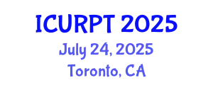 International Conference on Urban, Regional Planning and Transportation (ICURPT) July 24, 2025 - Toronto, Canada