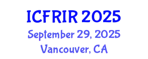International Conference on Flood Recovery, Innovation and Response (ICFRIR) September 29, 2025 - Vancouver, Canada