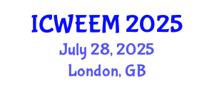 International Conference on Water, Energy and Environmental Management (ICWEEM) July 28, 2025 - London, United Kingdom