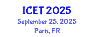 International Conference on Ecology and Transportation (ICET) September 25, 2025 - Paris, France