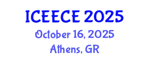 International Conference on Energy, Environmental and Chemical Engineering (ICEECE) October 16, 2025 - Athens, Greece