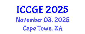 International Conference on Civil and Geological Engineering (ICCGE) November 03, 2025 - Cape Town, South Africa