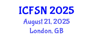 International Conference on Food Science and Nutrition (ICFSN) August 21, 2025 - London, United Kingdom