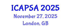 International Conference on Atomic Physics, Systems and Applications (ICAPSA) November 27, 2025 - London, United Kingdom