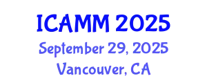 International Conference on Applied Mechanics and Mathematics (ICAMM) September 29, 2025 - Vancouver, Canada