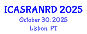International Conference on Animal Science, Ruminant Animal Nutrition and Recent Developments (ICASRANRD) October 30, 2025 - Lisbon, Portugal