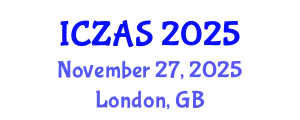 International Conference on Zoology and Animal Science (ICZAS) November 27, 2025 - London, United Kingdom