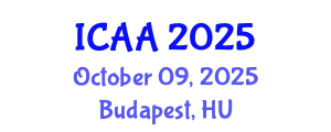 International Conference on Aeronautics and Aeroengineering (ICAA) October 09, 2025 - Budapest, Hungary