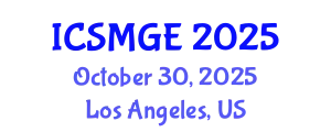 International Conference on Soil Mechanics and Geotechnical Engineering (ICSMGE) October 30, 2025 - Los Angeles, United States