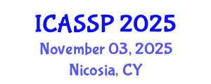 International Conference on Acoustics, Speech and Signal Processing (ICASSP) November 03, 2025 - Nicosia, Cyprus