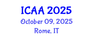 International Conference on Aeronautics and Aeroengineering (ICAA) October 09, 2025 - Rome, Italy