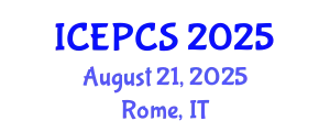 International Conference on Economics, Politics and Civil Society (ICEPCS) August 21, 2025 - Rome, Italy