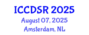 International Conference on Control, Dynamic Systems, and Robotics (ICCDSR) August 07, 2025 - Amsterdam, Netherlands