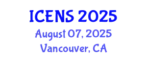International Conference on Engineering and Natural Sciences (ICENS) August 07, 2025 - Vancouver, Canada