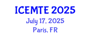 International Conference on Environmental Management, Technology and Engineering (ICEMTE) July 17, 2025 - Paris, France