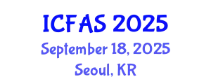 International Conference on Fisheries and Aquatic Sciences (ICFAS) September 18, 2025 - Seoul, Republic of Korea