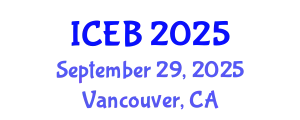 International Conference on Ecosystems and Biodiversity (ICEB) September 29, 2025 - Vancouver, Canada