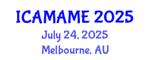 International Conference on Aerospace, Mechanical, Automotive and Materials Engineering (ICAMAME) July 24, 2025 - Melbourne, Australia