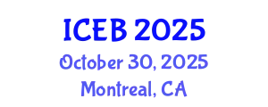 International Conference on Ecosystems and Biodiversity (ICEB) October 30, 2025 - Montreal, Canada