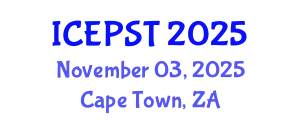 International Conference on Education, Psychology, Society and Tourism (ICEPST) November 03, 2025 - Cape Town, South Africa