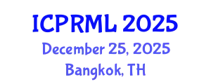 International Conference on Pattern Recognition and Machine Learning (ICPRML) December 25, 2025 - Bangkok, Thailand