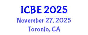 International Conference on Biomedical Engineering (ICBE) November 27, 2025 - Toronto, Canada