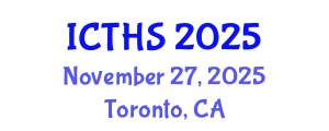 International Conference on Tourism and Hospitality Studies (ICTHS) November 27, 2025 - Toronto, Canada