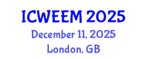 International Conference on Water, Energy and Environmental Management (ICWEEM) December 11, 2025 - London, United Kingdom