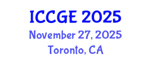 International Conference on Civil and Geological Engineering (ICCGE) November 27, 2025 - Toronto, Canada