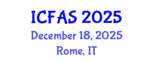 International Conference on Fisheries and Aquatic Sciences (ICFAS) December 18, 2025 - Rome, Italy