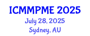 International Conference on Mining, Mineral Processing and Metallurgical Engineering (ICMMPME) July 28, 2025 - Sydney, Australia