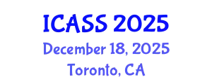 International Conference on Astronomy and Space Sciences (ICASS) December 18, 2025 - Toronto, Canada