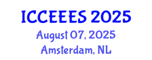International Conference on Civil, Environmental Engineering and Earth Sciences (ICCEEES) August 07, 2025 - Amsterdam, Netherlands