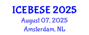 International Conference on Environmental, Biological, Ecological Sciences and Engineering (ICEBESE) August 07, 2025 - Amsterdam, Netherlands