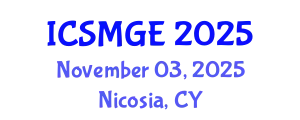 International Conference on Soil Mechanics and Geotechnical Engineering (ICSMGE) November 03, 2025 - Nicosia, Cyprus