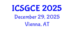 International Conference on Smart Grid and Clean Energy (ICSGCE) December 29, 2025 - Vienna, Austria