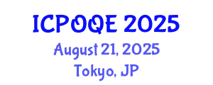International Conference on Photonics, Optoelectronics and Quantum Electronics (ICPOQE) August 21, 2025 - Tokyo, Japan