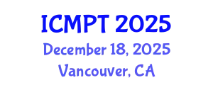 International Conference on Mycotoxins, Phycotoxins and Toxicology (ICMPT) December 18, 2025 - Vancouver, Canada