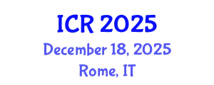 International Conference on Rheology (ICR) December 18, 2025 - Rome, Italy